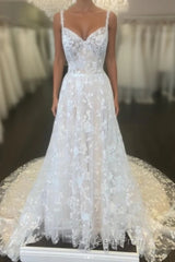 Lace A-Line Wedding Dress, Bridal Gown ,Dress For Brides