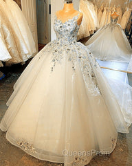 Lace Embroidery Quinceanera Dress Ball Gown Sheer Neck