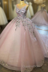 Lace Embroidery Quinceanera Dress Ball Gown Sheer Neck