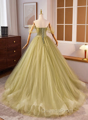 Light Green Sweetheart Tulle Long Formal Dress, Light Green Evening Prom Dress Party Dress