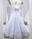 Light Purple Tulle Lace Long Prom Dress, Light Purple Evening Dress
