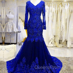 Long Mermaid Sequin Beaded Green Evening Prom Dress With Sleeves Lace Evening Dress