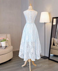 Lovely Light Blue Lace Party Dress , Blue Formal Dress