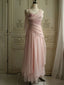 Affordable Classy Prom Dress Under $165||Lovely Pink Chiffon Classy Prom Dress Princess Pearls Spaghetti Straps Classy Evening Dress