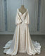 Luxury Wedding Dress, Ivory Satin Lace A-Line Bridal Gowns