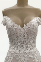 Mermaid Appliques Wedding Dress Off The Shoulder