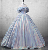 Mermaid Blue Bridal Gown Fairy Prom Dress Dress