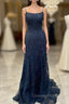 Mermaid Lace Appliques Long Evening Prom Dress Long Evening Dress Party Dress Evening Prom Dress