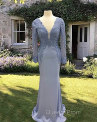 Mermaid Lace Sleeve V Neck Dress