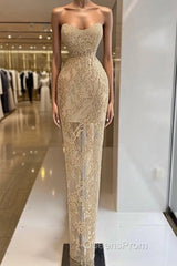 Mermaid Evening Prom Dress With Appliques