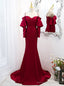 Mermaid Satin Spaghetti Straps Long Sleeve Prom Dress