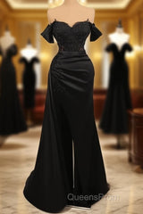 Mermaid Satin Split Dress With Lace Corset