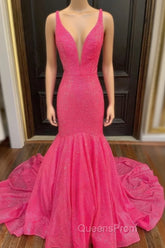 Mermaid Sequins Long Evening Prom Dress Evening Dress