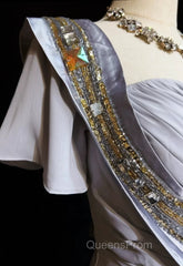 Mermaid Spaghetti Strap Chiffon Beaded Sequin Long Evening Prom Dress Embroidered Applique Evening Gown