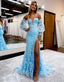 Mermaid Sweetheart Lace Prom Dress with Detachable Sleeves
