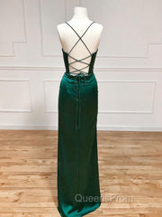 Mermaid Sweetheart Neck Green Long Evening Prom Dress, Green Evening Dress