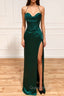 Mermaid Sweetheart Neck Green Long Evening Prom Dress, Green Evening Dress