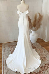 Mermaid Wedding Dress Satin Off Shoulder