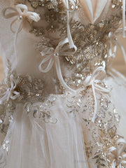 Mini/Short Light Champagne Prom Dress, Short Puffy Homecoming Dresses