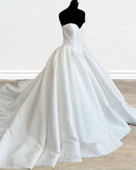 Minimalist Corset Satin Wedding Dress