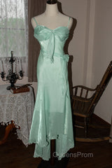 Mint Vintage Spaghetti Strap Chiffon Long Evening Prom Dress