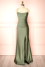 Modest Sheath Olive Green Backless Long Classy Prom Dress Classy Graduation Party Dress Classy Evening Dress
