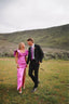 Modest Square Neckline Pink Long Classy Prom Dress Classy Evening Gown