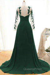 Noble A-Shaped Princess Chiffon Sticker Sweetheart Long Sleeved And Floor Length Mother Of The Bride Dress