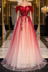 Off The Shoulder Burgundy Evening Prom Dress, Wine Red Off Shoulder Formal Graduation Dress