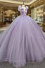 Off-The-Shoulder Deep V Neck Long Wedding Dress With Applique