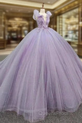 Off-The-Shoulder Deep V Neck Long Wedding Dress With Applique