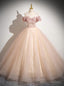 Pink Ball Gown Tulle Off the Shoulder Quinceanera Dress