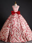Pink Ball Gown V-neck Quinceanera Dress With Bow
