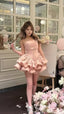 Pink Homecoming Dress Mini Party Dress Birthday Classy Prom Graduation Dress