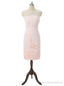 Pink Mother Of The Bride Dresses Sheath Cap Sleeves Knee Length