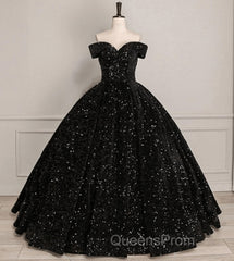 Pink Quinceanera Dress Sequin Off The Shoulder Ball Gown Dress