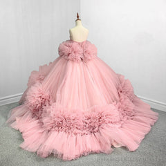 Pink Strapless Sleeveless Ball Gown Corset Quinceanera Dresses