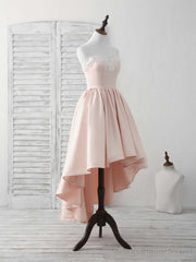 Pink Sweetheart Neck Short Prom Dress Pink Homecoming Dresses