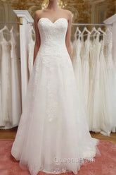 Plus Size Lace Overlay Wedding Dress Strapless