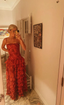 Popular Spaghetti Straps Floor Length Classy Prom Dress New Fashion Tiered Classy Evening Dress