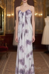 Pretty A Line Halter Floral Chiffon Long Evening Prom Dress Birthday Dress For Women