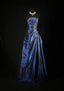 Pretty A Line Sleeveless Navy Blue Long Classy Prom Dress Classy Evening Dress