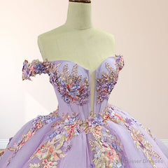 Princess Off the Shoulder Appliques Court Train Quinceanera Dresses