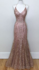 Halter Neckline Prom Dresses, backless Prom Dress