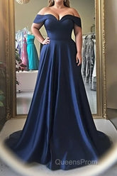 Simple Off The Shoulder Long Ball Gowns Evening Prom Dress