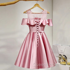 Pink Short Girls Cute Short Evening Prom Dress