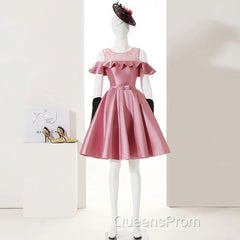 Pink Short Girls Cute Short Evening Prom Dress