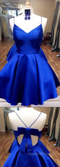Royal Blue Short Cute Fashion Homecoming Dress