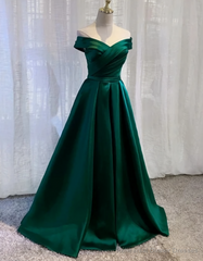 Satin Long Sweetheart Junior Prom Dresses, Elegant Evening Dresses