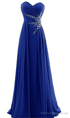 Sweetheart Beading Floor-length Chiffon Evening Dresses